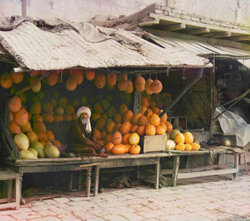 Samarkand melon vendor in the 1910s.